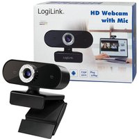Logilink Webcam 720p HD Webcam + Mikrofon schwarz