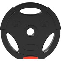 SPORTNOW 4er-Set Hantelgewichte, 2 x 2,5 kg/5kg Gewichte, Hantelscheiben-Set, Gewichtsscheiben für 2,5 cm Hantelstange, Ø 25/30 mm Bohrung, Schwarz Aosom – Ansicht 1