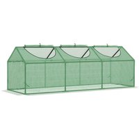 Outsunny Gewächshaus mit Fenster, PE Treibhaus 180x60x60cm, Tomatenhaus & Frühbeet in Grün für Garten & Balkon Aosom.de – Ansicht 1