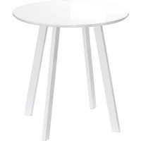 HOMCOM Esstisch Runder Küchentisch, Beistelltisch, Esszimmertisch, abgeschrägte Beine, Weiß, 72x72x75cm Aosom – Ansicht 1