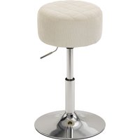 HOMCOM PU-Schminkhocker, drehbar, höhenverstellbarer Barhocker 51-66 cm, runder Sitz für Schlafzimmer, Esszimmer oder Bar, creme Aosom – Ansicht 1