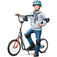 HOMCOM Scooter Roller für Kinder ab 5 Jahre Tretroller mit Luftreifen & Handbremse, Cityroller, Stabil & Sicher, Blau Aosom
