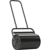 Outsunny Rasenwalze mit U-Griff 32cm Durchmesser 38L Wasser oder 62kg Sand Metall Schwarz 57x32,5x107cm für perfekten Rasen Aosom.de – Ansicht 1