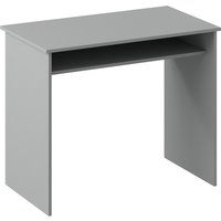 HOMCOM Computertisch kompakt, schlichtes Design mit 1 Ablage, Spanplatte, dim. 90l x 50P x 74H cm, grau Aosom – Ansicht 1