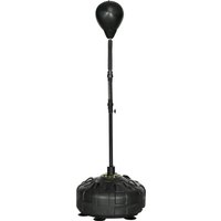 SPORTNOW Punchingball höhenverstellbar 145-180 cm, Boxsack mit Saugnapf, Speedball für effektives Training, Kunstleder schwarz Aosom.de – Ansicht 1