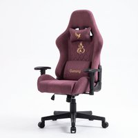 ANDYOU Breathable Gaming Chair with Footrest, Adjustable and Rotating, Red – Ansicht 1