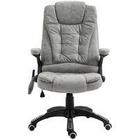 Vinsetto Bürostuhl mit Massage- und Wärmefunktion, ergonomisch, höhenverstellbar, reibungslos, 6 Massagepunkte, 68B x 72T x 110-120H cm, Grau Aosom – Ansicht 1