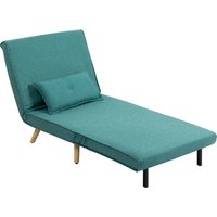 HOMCOM Schlafsessel 1 Platz 4 in 1, Einzelsessel und Schlafsofa mit verstellbarer Rückenlehne in 5 Positionen, inkl. Kissen, Schlafcouch Klick-Klack für Gäste,  – Ansicht 1