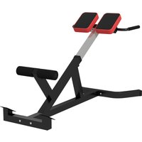 SPORTNOW Römischer Stuhl mit höhenverstellbarer Rückenlehne, dick gepolstert und Dreiecksstruktur, aus Stahl und PU, 126x70x67-84 cm, Schwarz Aosom – Ansicht 1
