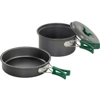 Outsunny Camping Kochgeschirr Set 8-teiliges Outdoor Geschirr Set mit Anti-Verbrühungsgriffen, schnell erhitzend Topf, Pfanne, Kochtopf Set für 2 Personen, für  – Ansicht 1