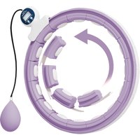 SPORTNOW Smart Hula Hoop Reifen Erwachsene mit Gewicht Kugel Zähler 16 Knoten (76-113cm) Einstellbar Fitness Leise Abnehmen Ausrüstung Infinity Hula-Hoop für Ge