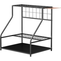 Outsunny Gartenwerkzeug-Organizer 3-stufig Gartengeräte Ständer mit Haken Gartenwerkzeugständer bis zu 20 Werkzeuge Gerätehalter Mehrzweck Besenhalter für Garag – Ansicht 1