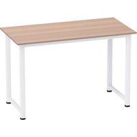 HOMCOM Schreibtisch Küchentisch Computertisch 120x60x76 cm, Arbeitstisch PC-Tisch MDF in Weiß für Zuhause Aosom.de – Ansicht 1