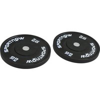SPORTNOW Set von 2 Hantelscheiben zu je 10kg, Hantelscheiben für Langhantelstangen und Kurzhanteln mit 5cm Anschluss für Training zu Hause und im Fitnessstudio,