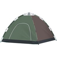Outsunny Pop-Up Campingzelt für 4 Personen, Strandzelt mit Tragetasche, Lampenhaken und Aufbewahrungstaschen, UV-Schutz, 210x210x135 cm Aosom – Ansicht 1