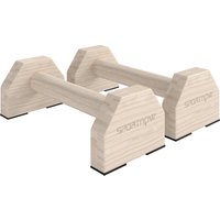 SPORTNOW 2er-Set Liegestützgriffe rutschfest Push Up Griffe aus Holz Parallettes Liegestützen für Muskeltraining, Krafttraining, Natur Aosom – Ansicht 1