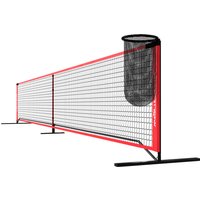 SPORTNOW Pickleball-Netz tragbares Set 6,7 m Pickleball-System mit Netz, Spielfeldmarkierungsset, Ballaufsammler, vier Bälle und Tragetasche für Outdoor, Auffah – Ansicht 1
