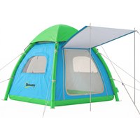 Outsunny Aufblasbares Zelt 3 Personen Schneller Aufbau Outdoor Camping Zelt mit Luftpumpe Meshfenster abnehmbar Dach fluoreszierend Heringen Stehhöhe Vordach 30 – Ansicht 1