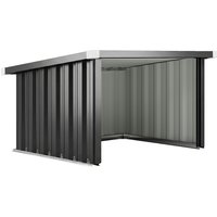 Outsunny Mähroboter Garage Stahl 108 x 86 x 62,5 cm Rasenroboter Garage mit Pultdach Schutzkante Rasenmäher Unterstand aus Verzinkte Stahl Carport Überdachung R – Ansicht 1