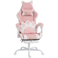 Vinsetto Gaming Stuhl Bürostuhl Ergonomischer Gamer Stuhl mit Fußstütze, Kopfstütze und Lendenwirbelstütze, Höhenverstellbar PC Stuhl mit Hoher Rückenlehne, Kat – Ansicht 1