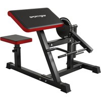 SPORTNOW Bizeps Trizeps Curl Maschine Fitnessgerät mit 5-stufig verstellbarem Sitz für Trizeps Extension, Kunstleder Schwarz Aosom.de – Ansicht 1