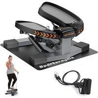 Sportsroyals Exercise Stair Stepper für Zuhause – Up-Down Swing Stepper mit Power Ropes for Bein/Arm/Butt Training, Home Office Fitness Exercise