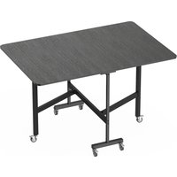 HOMCOM Esstisch Klappbar Küchentisch für 4-6 Personen mit 6 Rollen und Bremsen Mobiler Klapptisch Esszimmertisch für Kleine Räume, Esszimmer, Küche 120 x 80 x 7 – Ansicht 1