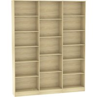 HOMCOM Bücherregal 6 Ebenen, Aufbewahrungsregal mit 17 Fächern und verstellbaren Regalböden, Aufbewahrungsmöbel für Wohnzimmer, Schlafzimmer, Büro, 149 x 23,6 x – Ansicht 1