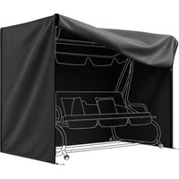 Outsunny Hollywoodschaukel Abdeckung wasserfest Schutzhülle für Gartenschaukel mit UV-Schutz Oxford Schwarz 220 x 125 x 172 cm Aosom.de – Ansicht 1