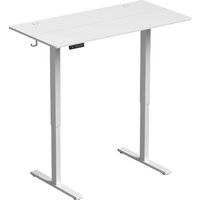 HOMCOM Elektrischer Sitz-Steh-Schreibtisch 120 x 60 cm - Höhenverstellbarer Schreibtisch, LED-Display, 3 Speicherhöhen, Kindersicherung und Anti-Kollisionsschut – Ansicht 1