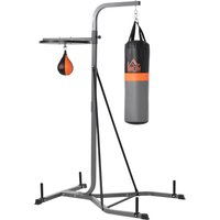 HOMCOM Boxsackständer 2-in-1 mit 20 kg Boxsack & Punchingball, freistehende Boxstation, höhenverstellbar bis 100 kg, stabiler Stahl Aosom.de – Ansicht 1