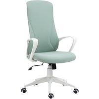 Vinsetto Bürostuhl Manager ergonomischer Bürostuhl mit Armlehnen und drehbaren Rollen - verstellbare Neigungs- und Höhenfunktion 62L x 56B x 119,5H cm - Grün Ao – Ansicht 1