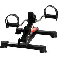 HOMCOM Mini Heimtrainer Pedalier Heimtrainer verstellbarer Widerstand LCD-Display Höhe und Breite einstellbar Arme Beine Training aus schwarzem Stahl Aosom
