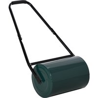 Outsunny Rasenwalze Gartenrolle mit U-Griff 31 cm Durchmesser 30 cm Arbeitsbreite 40 L Wasser Sandfüllung Metall grün für perfekten Rasen Aosom.de – Ansicht 1