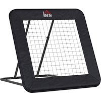 HOMCOM Fußballtor klappbar Rebounder Rückprallwand 5-stufig verstellbar für Mehrsportarten 128x118x108-120cm Aosom.de – Ansicht 1