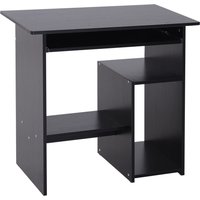 HOMCOM Computertisch Schreibtisch Bürotisch Gamingtisch Kinderschreibtisch PC-Tisch Schwarz 80x45x75 cm vielseitig einsetzbar für Home Office Aosom.de