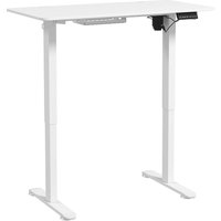 Vinsetto Stehpult höhenverstellbar, elektrisch, 120x60x72-116cm, mit 3 Voreinstellungen, Anti-Kollision, Überhitzungsschutz, Spanplatte, Weiß Aoso – Ansicht 1