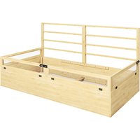 Outsunny Hochbeet mit Rankhilfe, Kräuterbeet, Pflanzkasten aus Holz, Blumenkasten für Garten, Balkon, Naturholz, 183 x 98,5 x 95 cm Aosom – Ansicht 1
