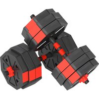 SPORTNOW 6-in-1 Hantelset Kurzhantel Set Kurzhanteln Langhanteln verstellbar 30 KG Hanteln Set Dumbbell mit Verbindungsrohr Sternverschlüsse Kurzhantelset für K – Ansicht 1