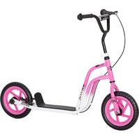 AIYAPLAY Roller Kinder Tretroller Kickscooter mit verstellbarem Lenker, großen Rädern und Handbremse 12 Zoll Scooter für 5-12 Jahren Jungen und Mädchen Rosa Aos