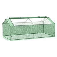 Outsunny Foliegewächshaus mit Fenster Treibhaus Tomatenhaus Frühbeet 180 x 90 x 70 cm Grün Aosom – Ansicht 1