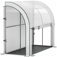 Outsunny Gewächshaus mit Rolltür, winterfest Foliengewächshaus aus Stahl, Treibhaus für Balkon, Garten, Tomatenhaus mit UV schutz 200x80x157cm Tomatengewächshau – Ansicht 1