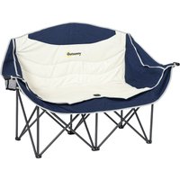 Outsunny Faltstuhl 2 Sitzer faltbar Campingstuhl mit Getränkehalter Tragetasche Outdoor Klappstuhl bis 250kg belastbar robust leicht gepolstert Angelstuhl Garte – Ansicht 1