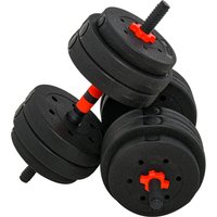 HOMCOM Verstellbares Hantelset 25kg für professionelles Gewichtheben, Kurz- & Langhantel, ideales Krafttraining für Zuhause Aosom.de