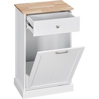 HOMCOM Küchen-Sideboard, Küchenmöbel mit Halter für 38-Liter-Müllbehälter, Schublade, Holzdekor, Rustikaler Stil, für Wohnzimmer, Wohnbereich, Esszimmer, 51x33. – Ansicht 1