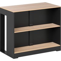 HOMCOM Bartisch mit 3 Ablagen, platzsparende Bar-Theke mit rutschfesten Füßen, Kücheninsel mit Regal, Industrial-Design, für Küche & Esszimmer, 113x60x90 cm, Sc – Ansicht 1