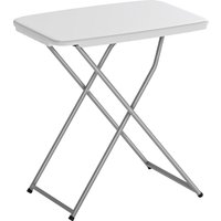 Outsunny Klappbarer Campingtisch, 75x50x73,5 cm – Tragbarer Klapptisch mit 5-facher Höhenverstellung, HDPE-Tischplatte & Metallgestell, für Camping, Wandern, St – Ansicht 1