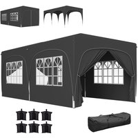 Outsunny Gartenpavillon 3 x 6 m, faltbarer Pop-up-Pavillon, höhenverstellbar, mit Tragetasche und Sandsäcken, UPF50+ Schutz, Faltzelt für Camping, Festival, Ter – Ansicht 1