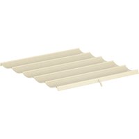 Outsunny Ersatzdach für 3 x 3 m Pergola, wasserdicht einziehbar Welle Überdachung mit Regenabflusslöchern, NUR Schattenabdeckung für Garten, Terrasse, 250 x 255