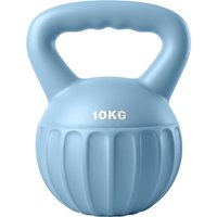 SPORTNOW Kettlebell Kugelhantel 10 kg Gewicht-Hantel mit Sand befüllt für Anfänger Zuhause Krafttraining Blau Aosom